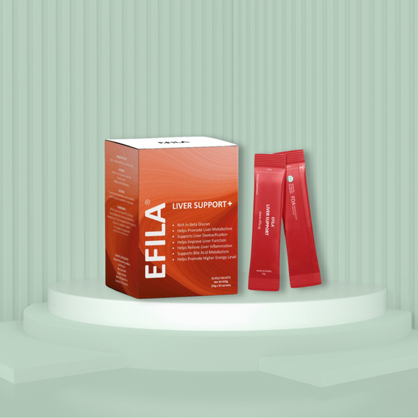 EFILA Liver Support Jelly on a light green display stand