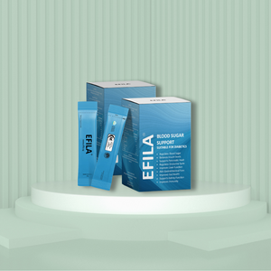 EFILA Blood Sugar Support Jelly on a light green display stand