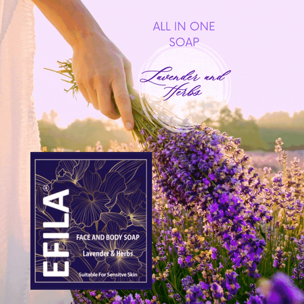 EFILA Face and Body Soap Bar - Lavender and Herbs